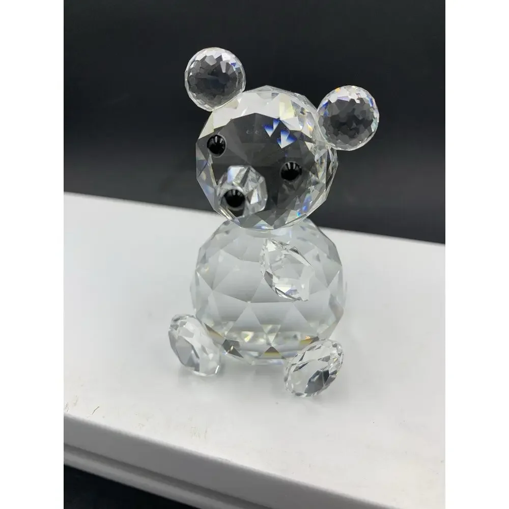 LOT 3 Swarovski Crystal Figurines Bear, Butterfly on Frosted Leaf Mini Duck READ